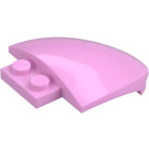 LEGO Bright Pink Brick 4 x 5 x 1.7 Round Half Circle with Plate 1 x 2 (7613)