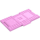 LEGO Bright Pink Brick 8 x 16 with 1 x 4 Sections for Inter-locking (18922)