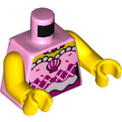 LEGO Fel roze Candy Mermaid Minifig Torso (973 / 76382)