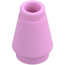 LEGO Klar rosa Kjegle 1 x 1 med Topprille (28701 / 59900)