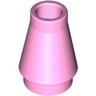 LEGO Fel roze Kegel 1 x 1 zonder Top groef (4589 / 6188)