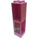 LEGO Bright Pink Duplo Column 2 x 2 x 6 with Phone (6462)