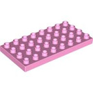 LEGO Bright Pink Duplo Plate 4 x 8 (4672 / 10199)