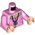 LEGO Fel roze Lavender Brown Minifig Torso (973 / 76382)