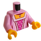 LEGO Leuchtendes Rosa Minifigur Torso Rococo Aristocrat (973 / 76382)