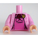 LEGO Leuchtend rosa Minifig Torso withDark Pink Vest und Gold Brooch (973)