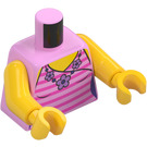 LEGO Lyserød Mom Minifig Torso (973 / 76382)