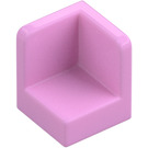 LEGO Leuchtendes Rosa Paneel 1 x 1 Ecke mit Abgerundete Ecken (6231)