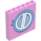 LEGO Bright Pink Panel 1 x 6 x 5 with Window with left handle (59349 / 104474)