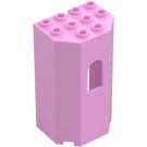 LEGO Bright Pink Panel 3 x 4 x 6 Turret Wall with Window (30246)