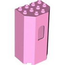 LEGO Bright Pink Panel 3 x 4 x 6 Turret Wall with Window (30246)