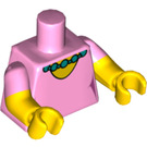 LEGO Lyserød Patty Minifig Torso (973 / 16360)