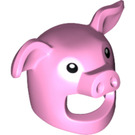 LEGO Bright Pink Pig Head Helmet (18060 / 49992)
