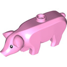 LEGO Fel roze Pig met Zwart Ogen met Wit Pupils (68887 / 87876)