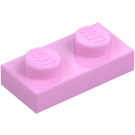 LEGO Leuchtendes Rosa Platte 1 x 2 (3023 / 28653)