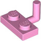 LEGO Fel roze Plaat 1 x 2 met Haak (6 mm horizontale arm) (4623)