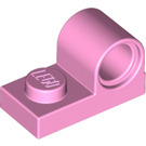 LEGO Fel roze Plaat 1 x 2 met Pin Gat (11458)