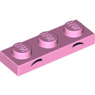 LEGO Bright Pink Plate 1 x 3 with Eyebrows (3623 / 38275)