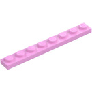 LEGO Světle růžová Deska 1 x 8 (3460)