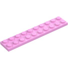 LEGO Kirkkaanvaaleanpunainen Levy 2 x 10 (3832)