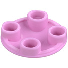 LEGO Fel roze Plaat 2 x 2 Rond met Afgerond Onderkant (2654 / 28558)