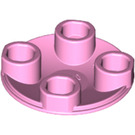 LEGO Leuchtend rosa Platte 2 x 2 Runden mit Gerundet Unterseite (2654 / 28558)