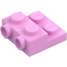 LEGO Leuchtendes Rosa Platte 2 x 2 x 0.7 mit 2 Noppen auf Seite (4304 / 99206)