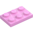 LEGO Klarrosa Platta 2 x 3 (3021)