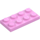 LEGO Rosa brillante Placa 2 x 4 (3020)