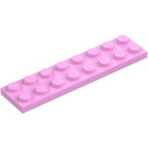 LEGO Fel roze Plaat 2 x 8 (3034)