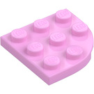 LEGO Klarrosa Platta 3 x 3 Runda Hörn (30357)