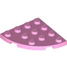 LEGO Leuchtend rosa Platte 4 x 4 Runden Ecke (30565)