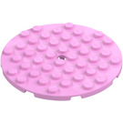 LEGO Fel roze Plaat 8 x 8 Rond Cirkel (74611)