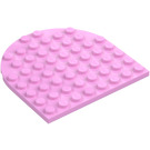 LEGO Leuchtendes Rosa Platte 8 x 8 Rund Hälfte Kreis (41948)