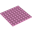 LEGO Fel roze Plaat 8 x 8 met Adhesive (80319)