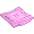 LEGO Bright Pink Plate 8 x 8 x 0.7 with Cutouts and Ledge (15624)