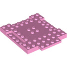 LEGO Fel roze Plaat 8 x 8 x 0.7 met Cutouts en Ledge (15624)