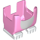 LEGO Fel roze Prinses Peach Kat Pak Benen met Wit Feet en Wit Cirkel (100428)