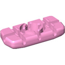 LEGO Leuchtend rosa Rectangular Clikits Icon mit Loch 1 x 3 (51036)