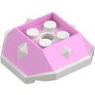 LEGO Bright Pink Shell with White Bottom and Spikes (67931)