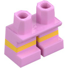 LEGO Bright Pink Short Legs with Yellow Stripe (16709 / 41879)