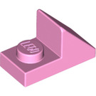 LEGO Bright Pink Slope 1 x 2 (45°) with Plate (15672 / 92946)