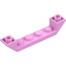 LEGO Leuchtendes Rosa Schrägstein 1 x 6 (45°) Doppelt Invers mit Open Mitte (52501)