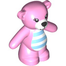 LEGO Bright Pink Teddy Bear with Medium Blue Stripes (34762 / 98382)