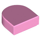 LEGO Fel roze Tegel 1 x 1 Halve Oval (24246 / 35399)