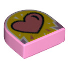 LEGO Rose pétant Tuile 1 x 1 Demi Oval avec Cœur (24246 / 69459)