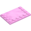 LEGO Fel roze Tegel 4 x 6 met Noppen aan 3 Edges (6180)