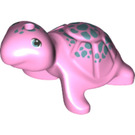 LEGO Fel roze Schildpad (Walking) met Blauw scales (66590 / 66709)