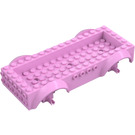 LEGO Bright Pink Vehicle Base 8 x 16 x 2.5 with 3 Holes with Same Color Wheel Holders (18937)