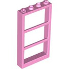LEGO Bright Pink Window 1 x 4 x 6 Frame with Three Panes (46523 / 57894)